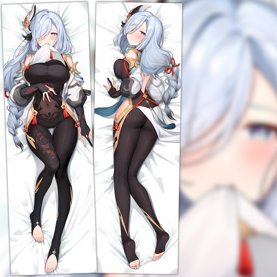 原神申鹤动漫游戏周边二次元长条等身抱枕定做长条人形睡觉靠垫