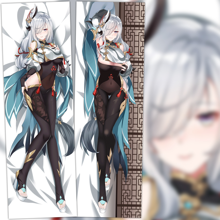 原神申鹤等身抱枕二次元游戏同人周边枕套长睡枕礼物动漫礼物定制