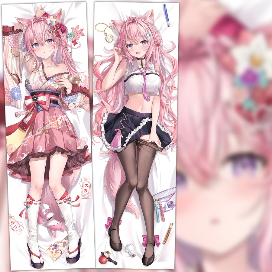 Hololive博衣小夜璃等身抱枕套Vtuber动漫长条靠枕成人义乳定制