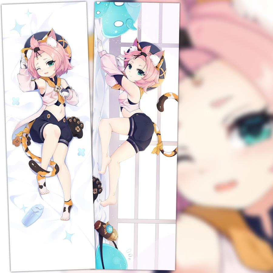 迪奥娜等身抱枕原神周边靠枕靠垫动漫礼物游戏宅男黑丝袜方枕定制