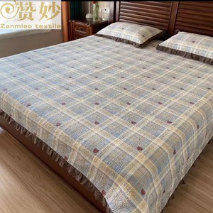 四季通用纯棉全棉夹棉床盖赞妙