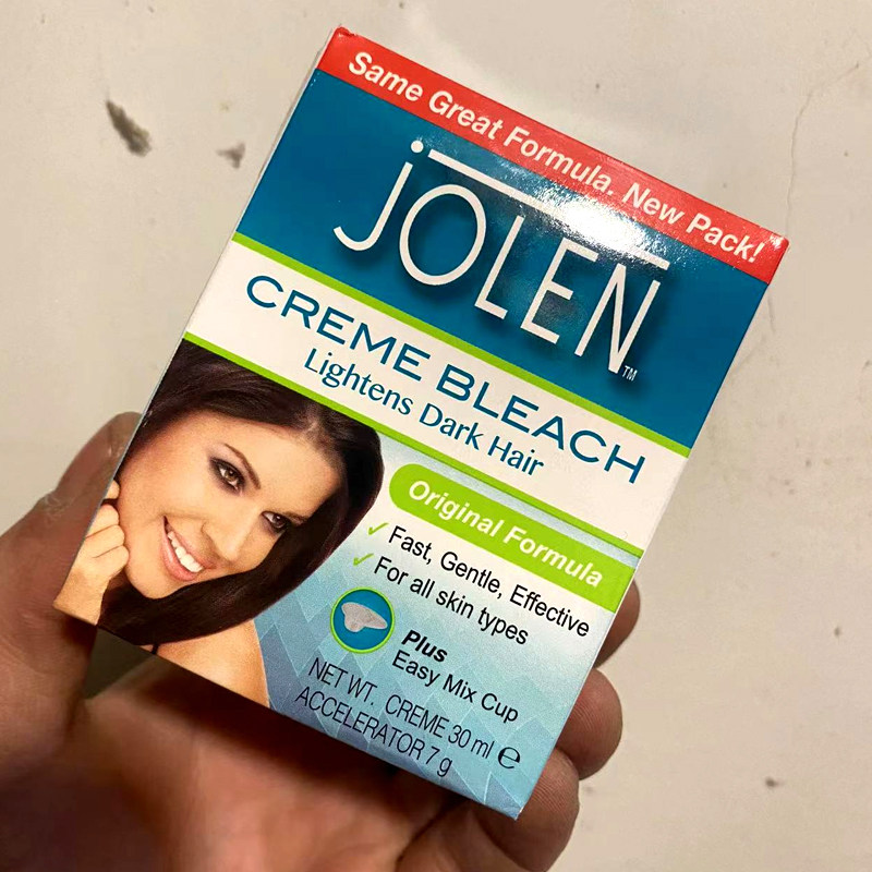 正品jolen脸部眉毛漂眉膏漂胡剂眉膏小胡子漂染膏芦荟头发脱色膏