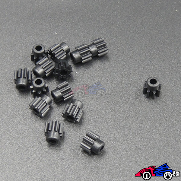 自制田宫四驱车配件 8t强化塑料马达齿轮 15453 每包10颗 黑色