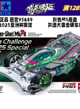 田宫四驱车 2025亚洲杯限定 灰色MS底盘大雷击 95689 现货 包邮