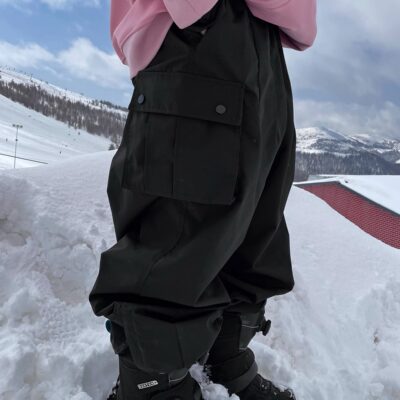 雪否五色口袋裤3L防水防风耐磨oversize宽松加绒百搭单板滑雪裤