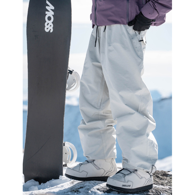 雪否 全压胶单板滑雪裤加绒防水防风潮宽松版 oversize平价雪裤