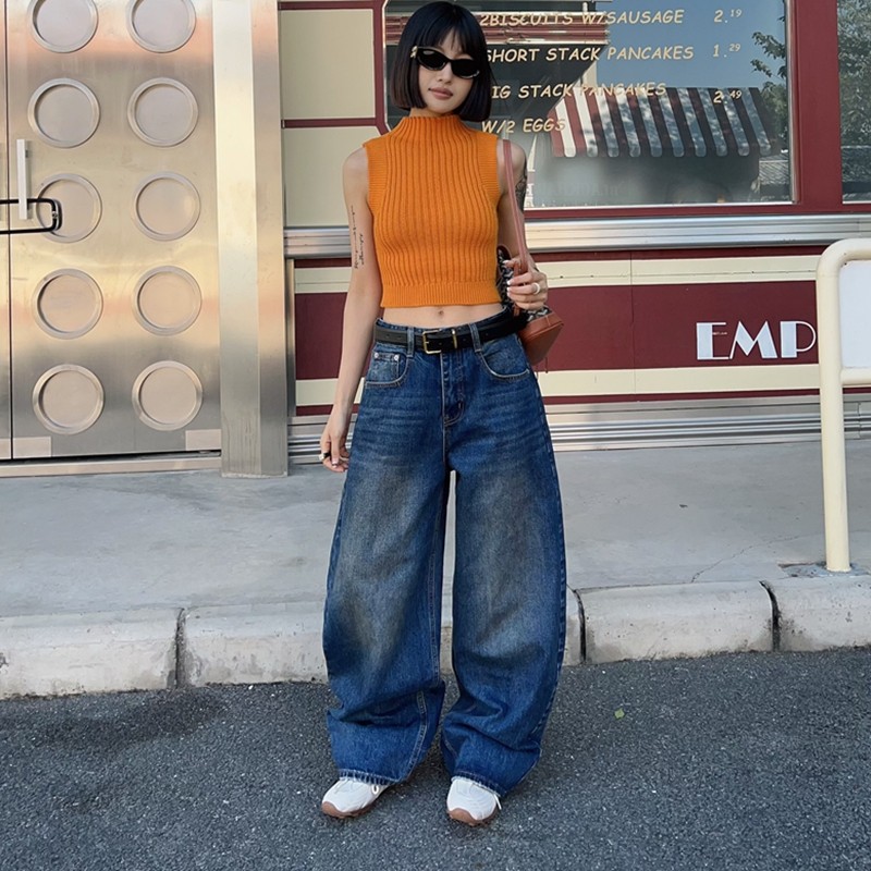 SUOMALA春季新款欧货配腰带做旧复古风显瘦百搭弯刀牛仔裤女68116,女装/女士精品,牛仔裤,淘宝优惠券,粉丝福利购,淘宝优惠卷