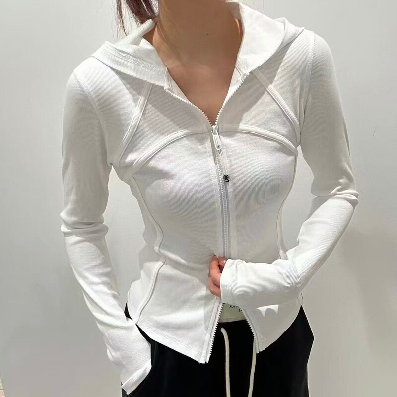 欧洲站SJBY2026年春季新款拉链连帽卫衣女短款修身显瘦外套上衣潮