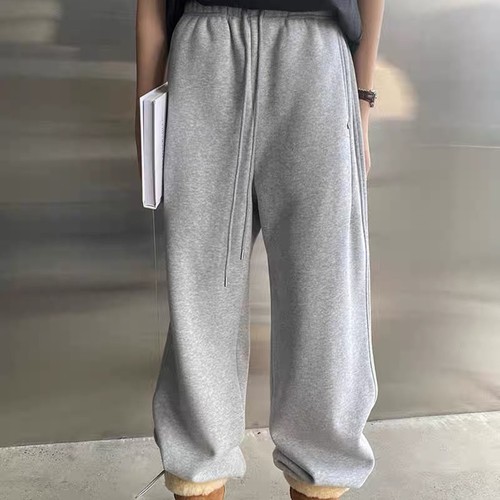 阔腿加绒韩版高腰长裤卫裤