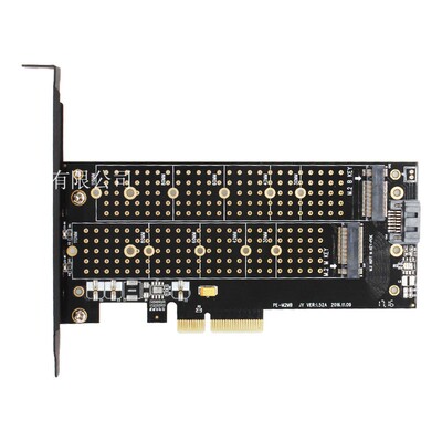 SK6 M.2 NVMe SSD NGFF转PCIE X4转接卡M Key加B Key双接口卡