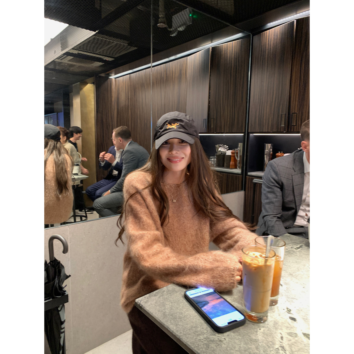 NanaByNana【奢享暖绒】95羊毛5羊绒无缝彩纱毛衣女秋冬软糯上衣