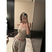 NanaByNana 里约月光 蕾丝带胸垫吊带背心女冬加厚收腰内搭打底