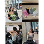 多色好穿高弹吊带背心女修身 NanaByNana 百搭神器 显瘦u领上衣