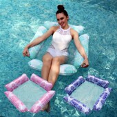 充气床大人浮排男女游泳装 备水上充气漂浮躺椅加厚游泳圈网床浮床