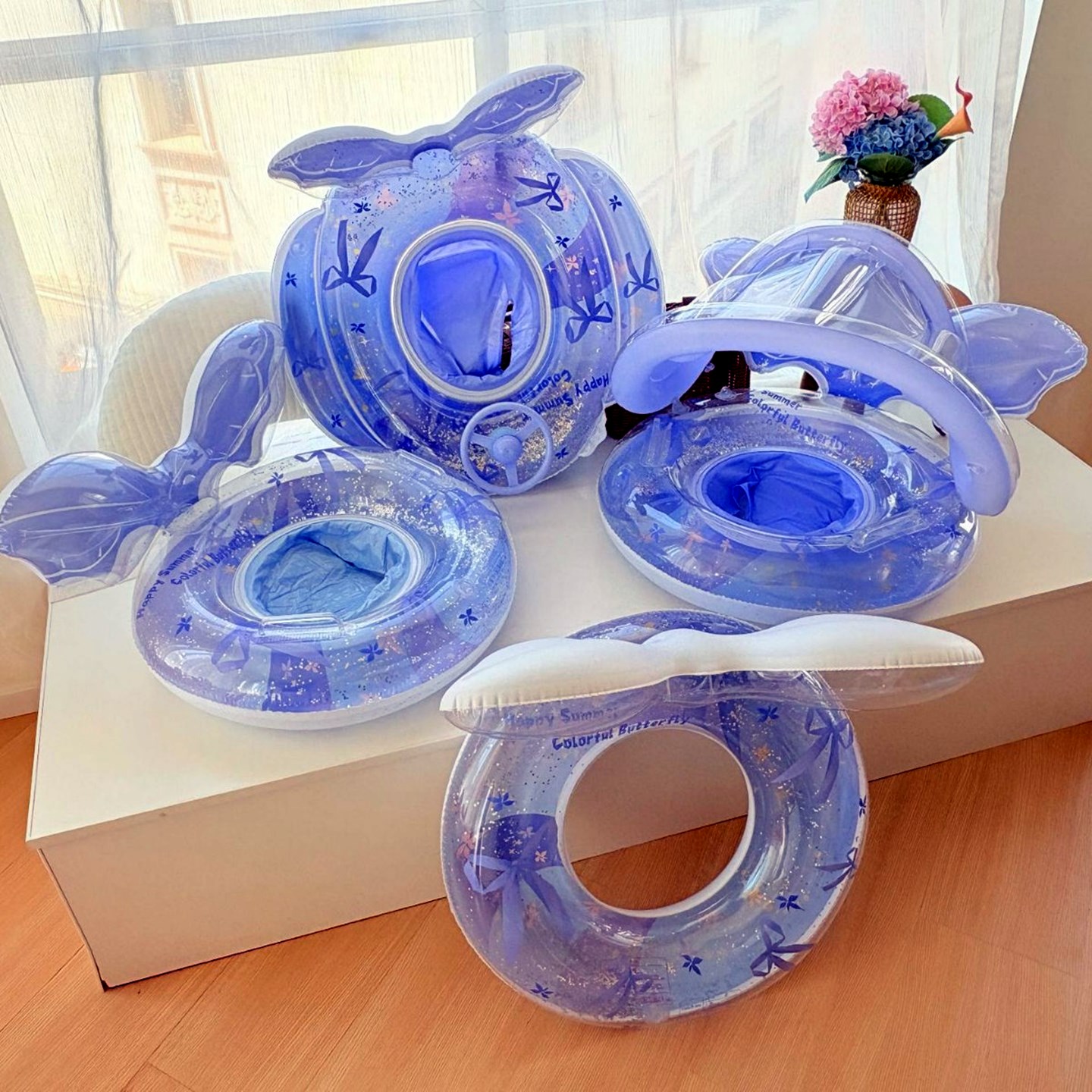 兒童游泳圈坐圈男女童美人魚浮圈