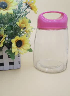 新品特价玻璃储物罐密封罐1300ml大容量玻璃罐手提式玻璃罐flbC