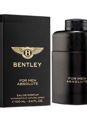 BENTLEY ABSOLUTE宾利黑色尊爵男士香水100ml持久清新淡雅绅士