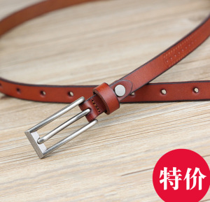 特惠 皮带女士真皮 头层纯牛皮 腰带 百搭时尚 针扣青年裤带