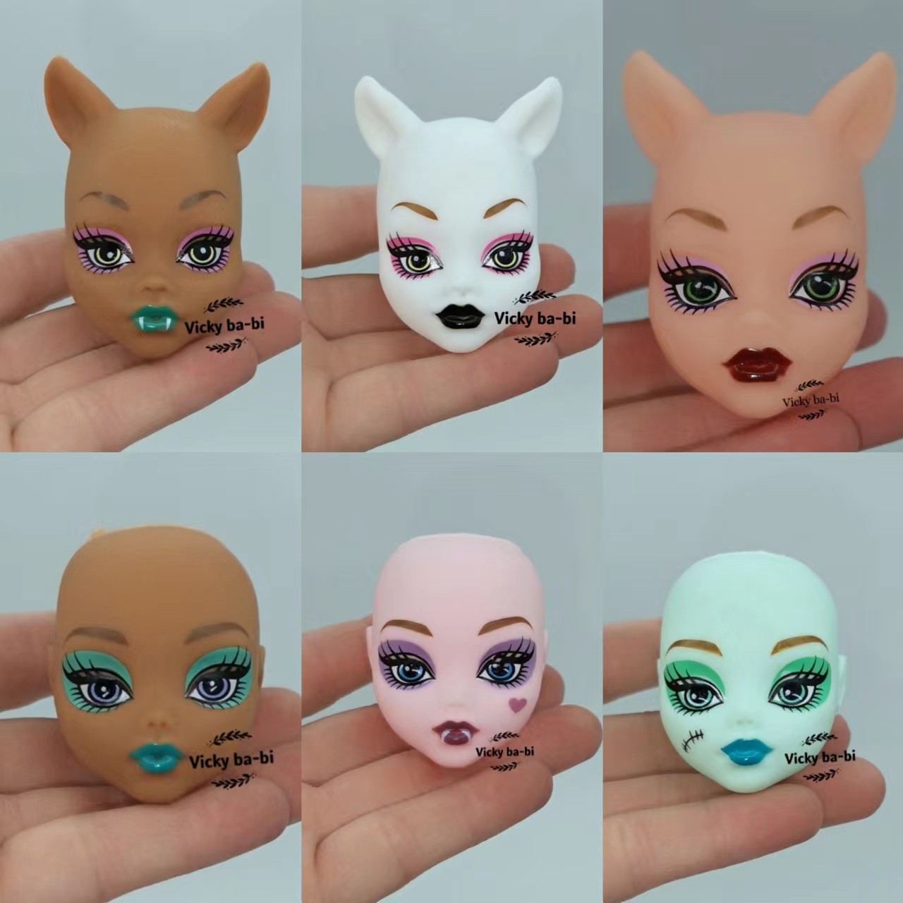 怪物高中娃娃精灵高中娃娃裸头 国产散货素头秃头 改装专用娃头