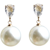 Элегантные серьги из жемчуга, универсальный модный трендовый аксессуар, простой и элегантный дизайн