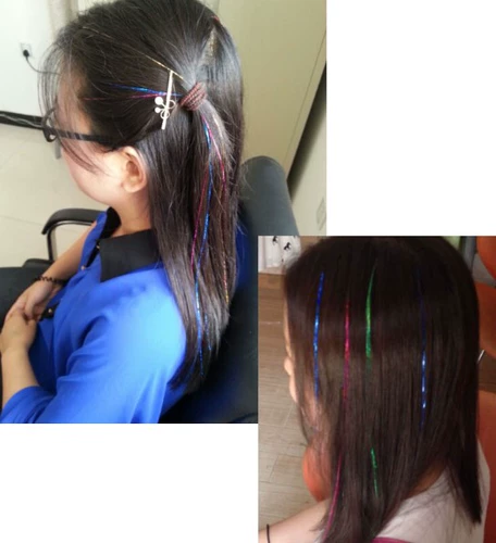 Детский парик, пучки волос, блестящий слиток, наращивание волос, пряди волос, в корейском стиле, не оставляет следов