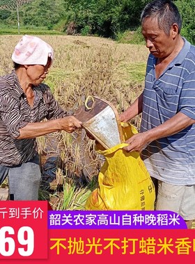 2025年韶关新大米原生态农民自种晚稻不抛光打蜡现磨现发5斤包邮