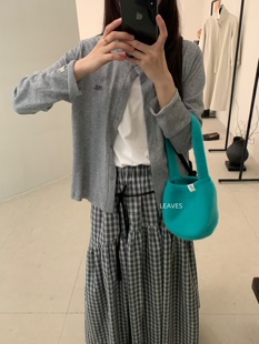 白色无袖 Leaves叶子家新款 开衫 刺绣两件套女早秋新套装 背心 薄款