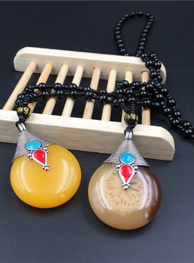 抖音景泰蓝水滴毛衣链2021新品