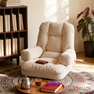 法式 温柔风飘窗懒人沙发单人客厅卧室休闲椅床上靠垫榻榻米座椅