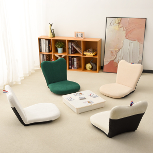 日式 可爱便携懒人沙发宿舍飘窗榻榻米床上靠背椅无腿靠背座椅