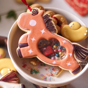 2026马年元宝马摇摇乐糖霜饼干模具元宝铜钱按压工具diy