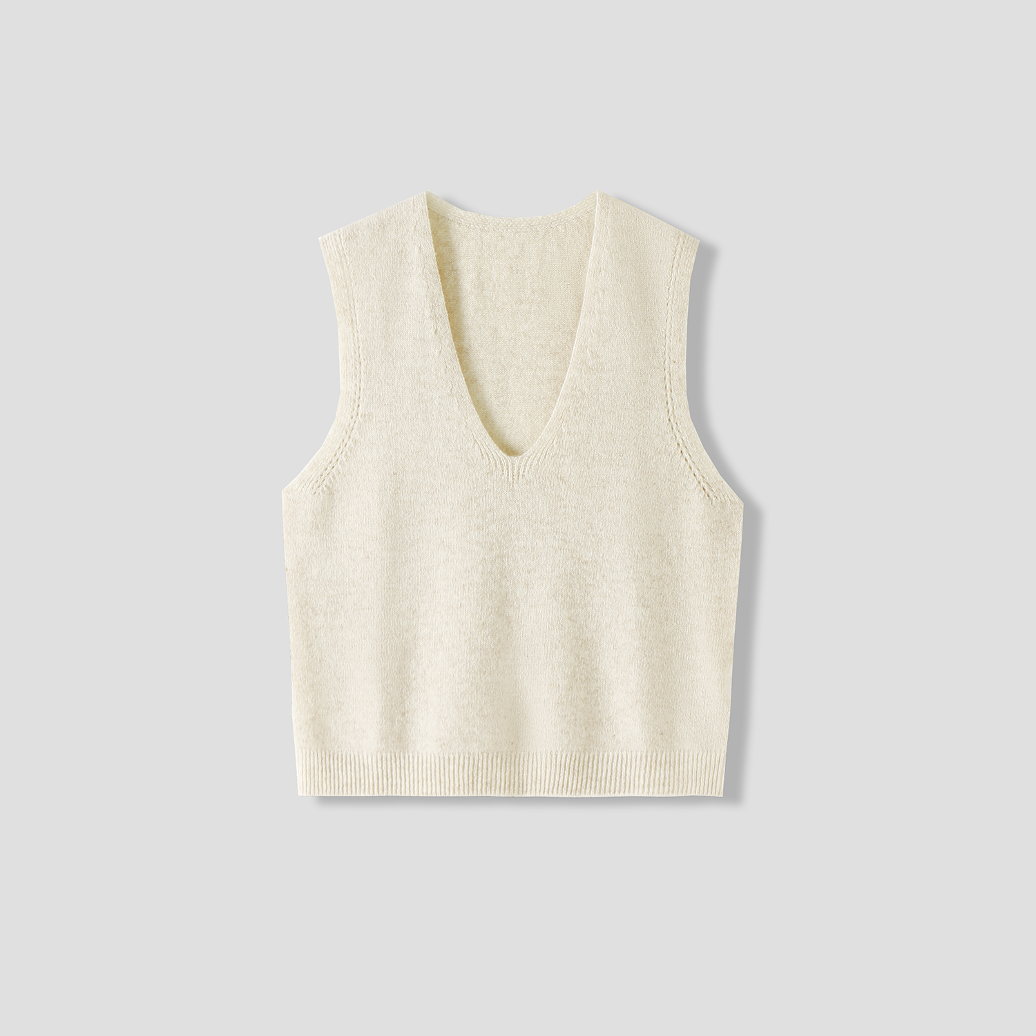 【sweet大婷 】全羊毛针织设计款深V领针织马甲-5QS882546