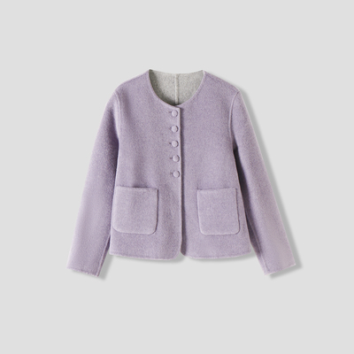 【深圳徐叔】轻奢小个子小香风双面羊毛混纺外套-5QS82510