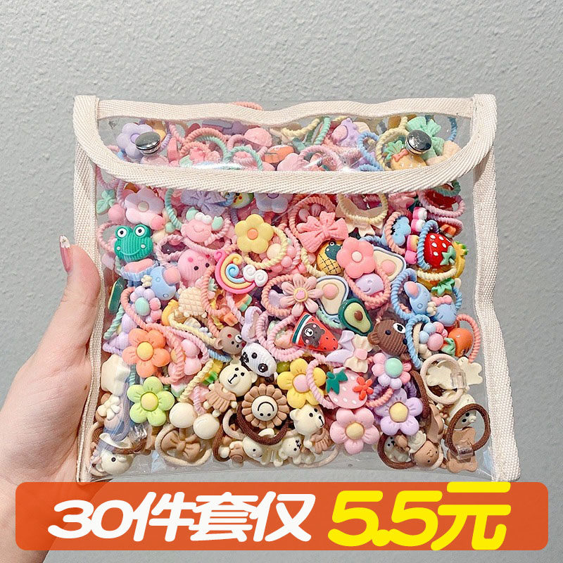 橡皮筋女扎头儿童发圈2024新款可爱宝宝头饰不伤发小号头绳发绳