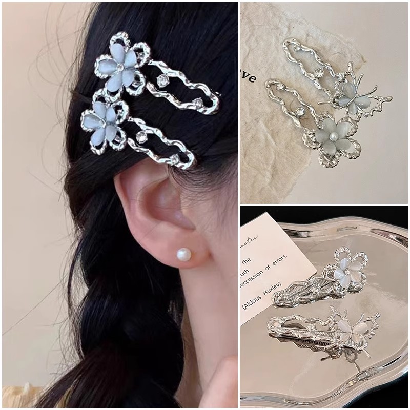 2025新款银色刘海发夹女生前额高级感碎发发卡侧边夹头发夹子头饰