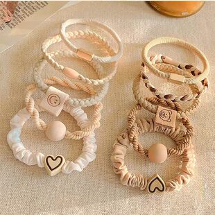 气质爱心发绳女2025新款高弹力耐用头绳橡皮筋扎头发发圈头饰皮套