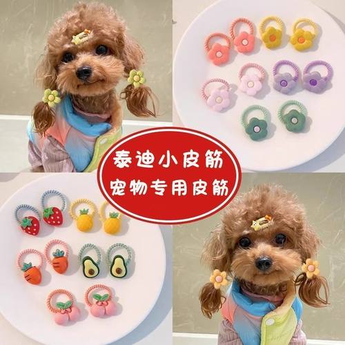 宠物专用扎头发小皮筋狗狗发夹头饰头花扎辫子发绳2025新款发圈