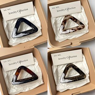 简约三角形头发抓夹早春高马尾鲨鱼夹发夹女后脑勺2025新夹子发饰