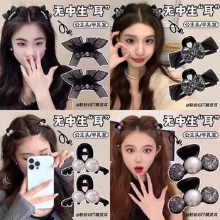 半扎发发夹女2025新款后脑勺高级感抓夹侧边夹子发卡子高马尾头饰