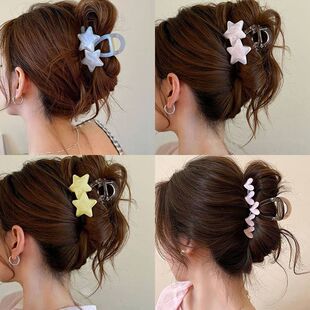 杨紫同款鲨鱼夹爱心抓夹春夏元气甜妹可爱五角星发夹女2025新款