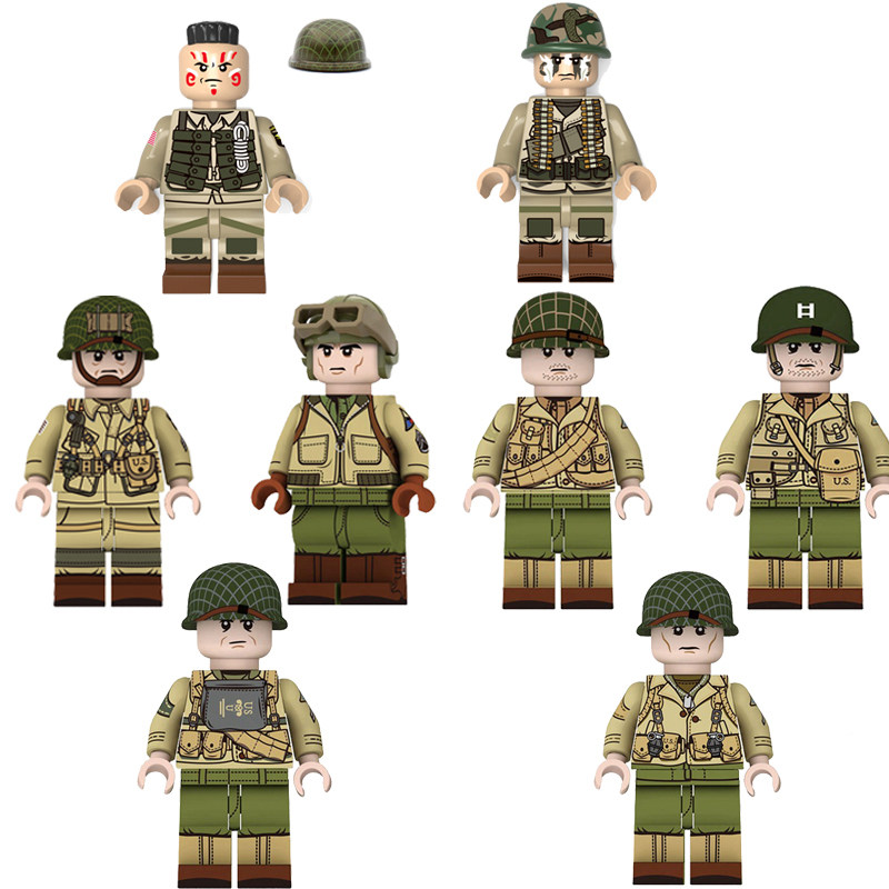 第三方人仔ja009-014美军海军陆战队usmc迷彩军事兵人四面印刷