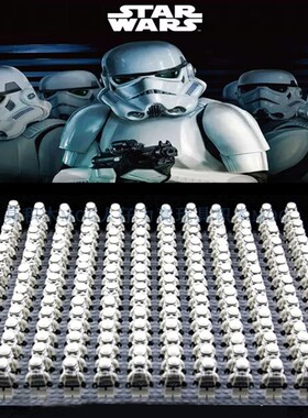 星球大战人仔SW188 stormtrooper经典白兵人仔兼容 风暴兵积木