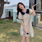 【现货】，蝴蝶结印花连衣裙151-6636-P105-K158，女装连衣裙，淑塔可可