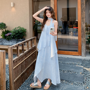 【现货】夏季假两件连衣裙2B203-1636-P150-K238，女装连衣裙，淑塔可可