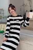 【现货新款】，小个子条纹卫衣裙151-1267-P115-K168，女装连衣裙，淑塔可可
