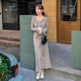 【现货】修身披肩领连衣裙可单穿可打底151-6692-P110-K168，女装连衣裙，淑塔可可