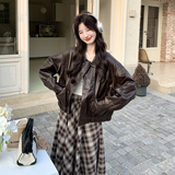 春季新款现货现货皮衣151-1603-P165-K268，女装皮衣，淑塔可可