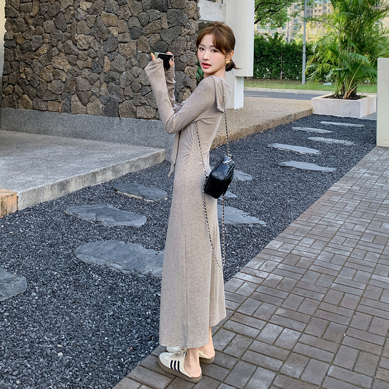 【现货】修身披肩领连衣裙可单穿可打底151-6692-P110-K168,女装连衣裙,淑塔可可