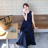 夏季新款仿牛仔马甲+半裙两件套2B203-1657-P175-K278，女装套装/套裙，淑塔可可