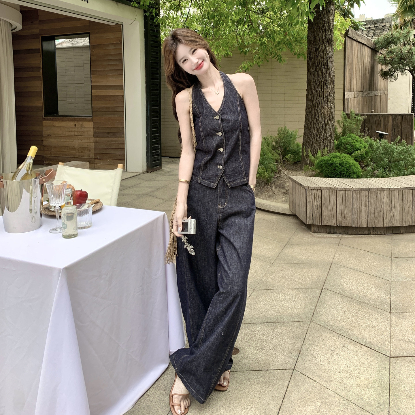 已出货夏季新款重工牛仔套装2B203-1661-P195-K318,女装套装/套裙,淑塔可可